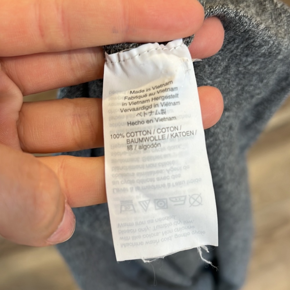 Madewell cotton tee, grey, size small - Picture 3 of 3